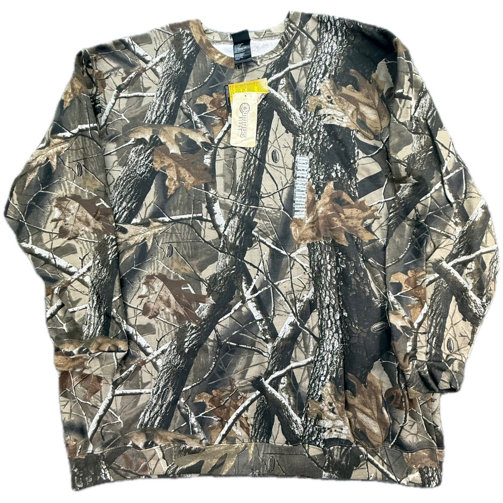 Outfitters Ridge Sweatshirt Mens 3XL Camo Realtree Hardwoods‎ Crewneck NWT